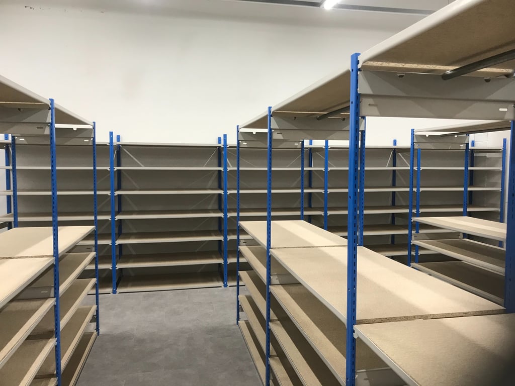 Light Duty Shelving in Stockroom