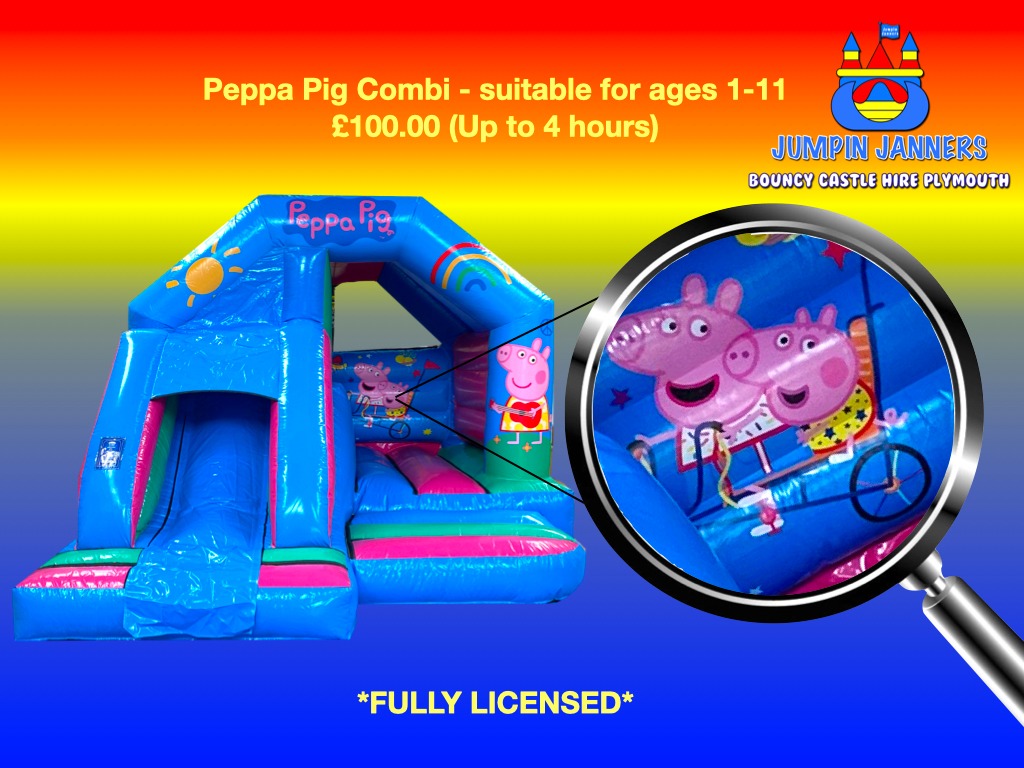 Peppa Pig Bouncy Castle Plymouth with Slide