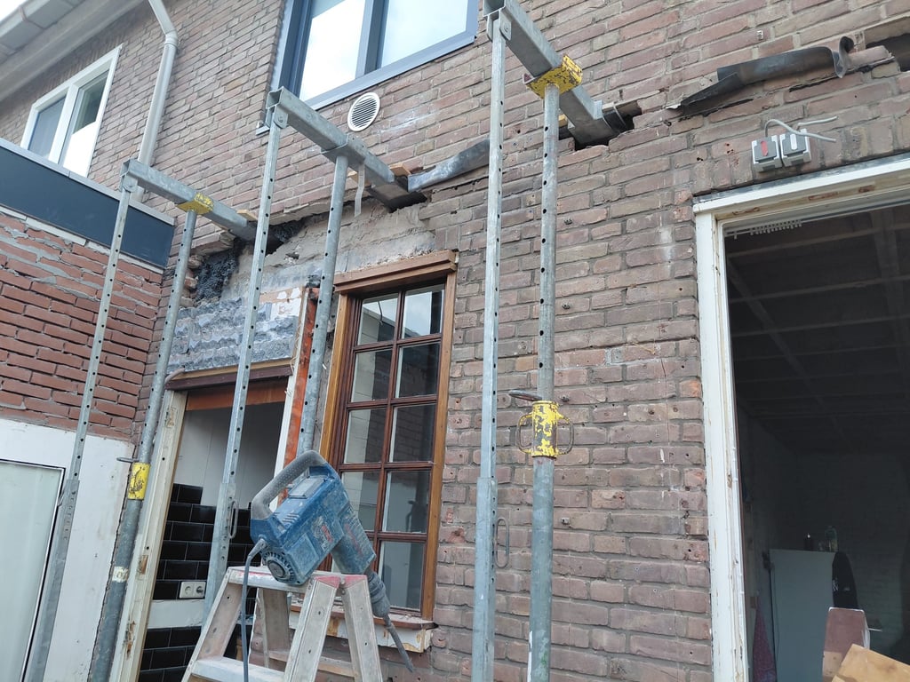 Achtergevel opvangen project Deventer