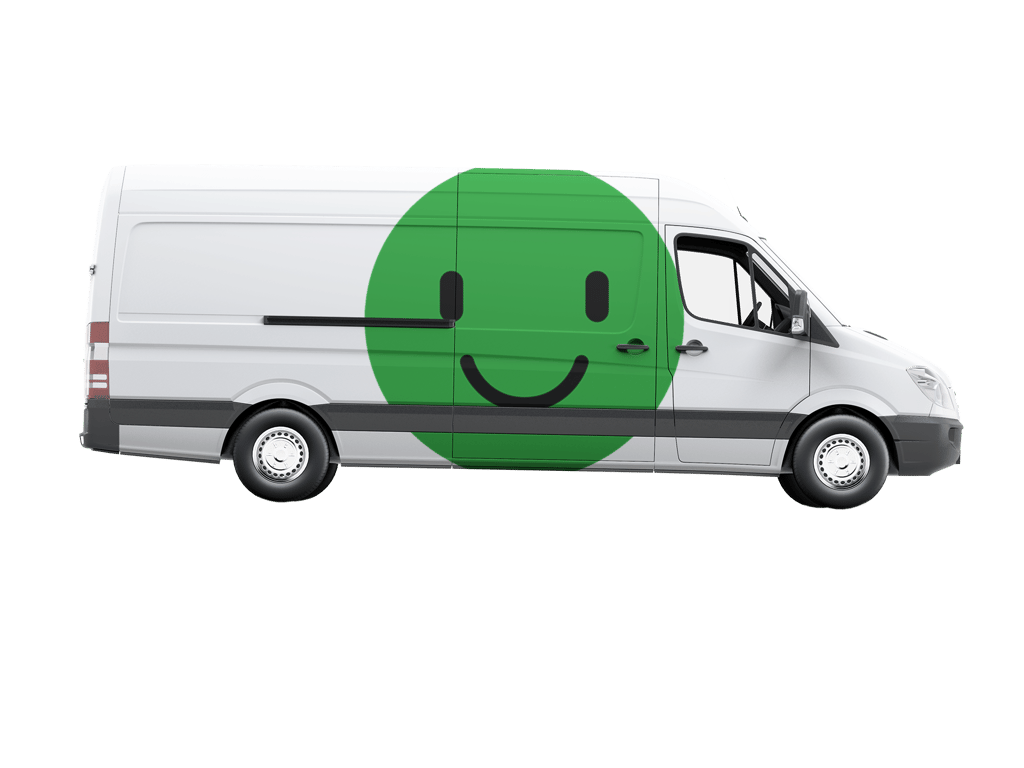 Smiling Lawn Work Truck