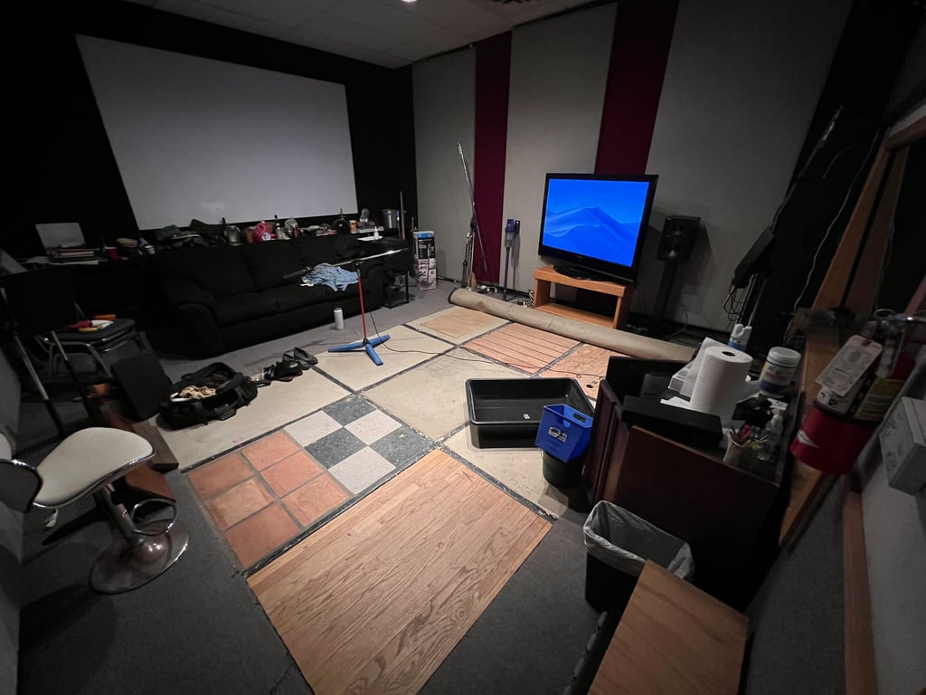 Foley stage. Foley Artist home away from home.