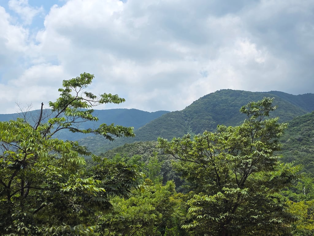 Gyeongju mountain view from the train station