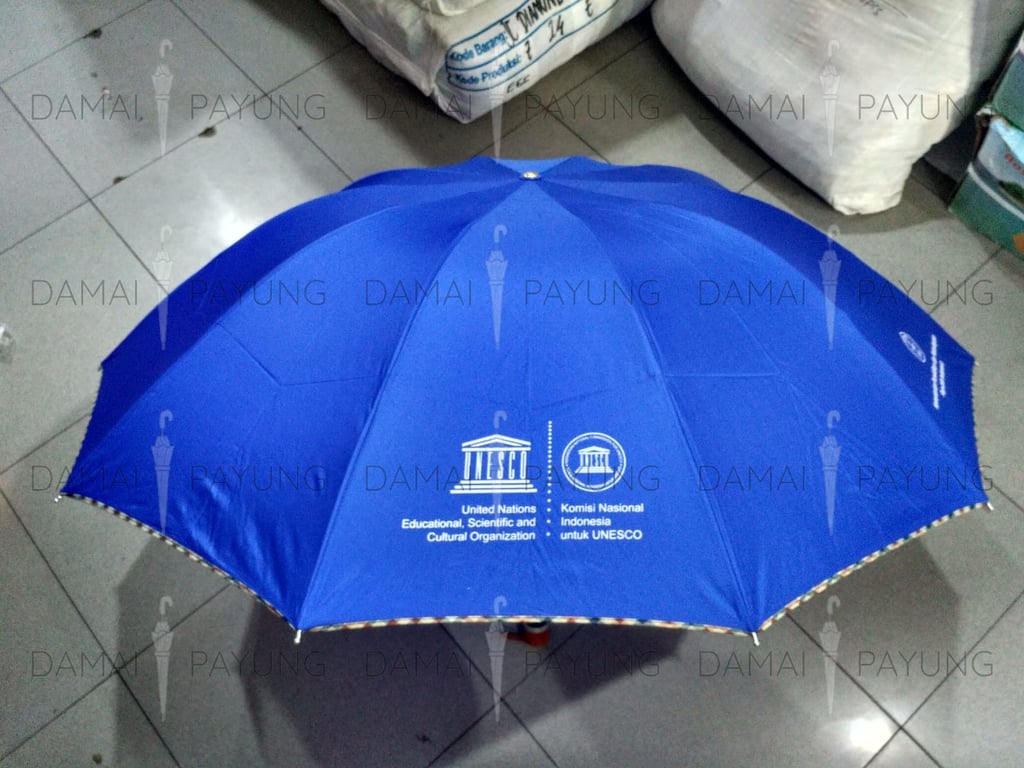 Payung promosi polos lipat super jumbo premium Rosida UNESCO 1