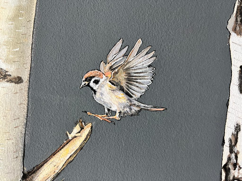 Álvaro Fernández Sáez Wandmalerei Birkenwald