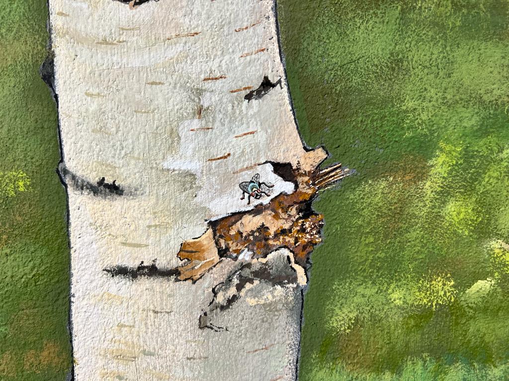 Álvaro Fernández Sáez Wandmalerei Birkenwald