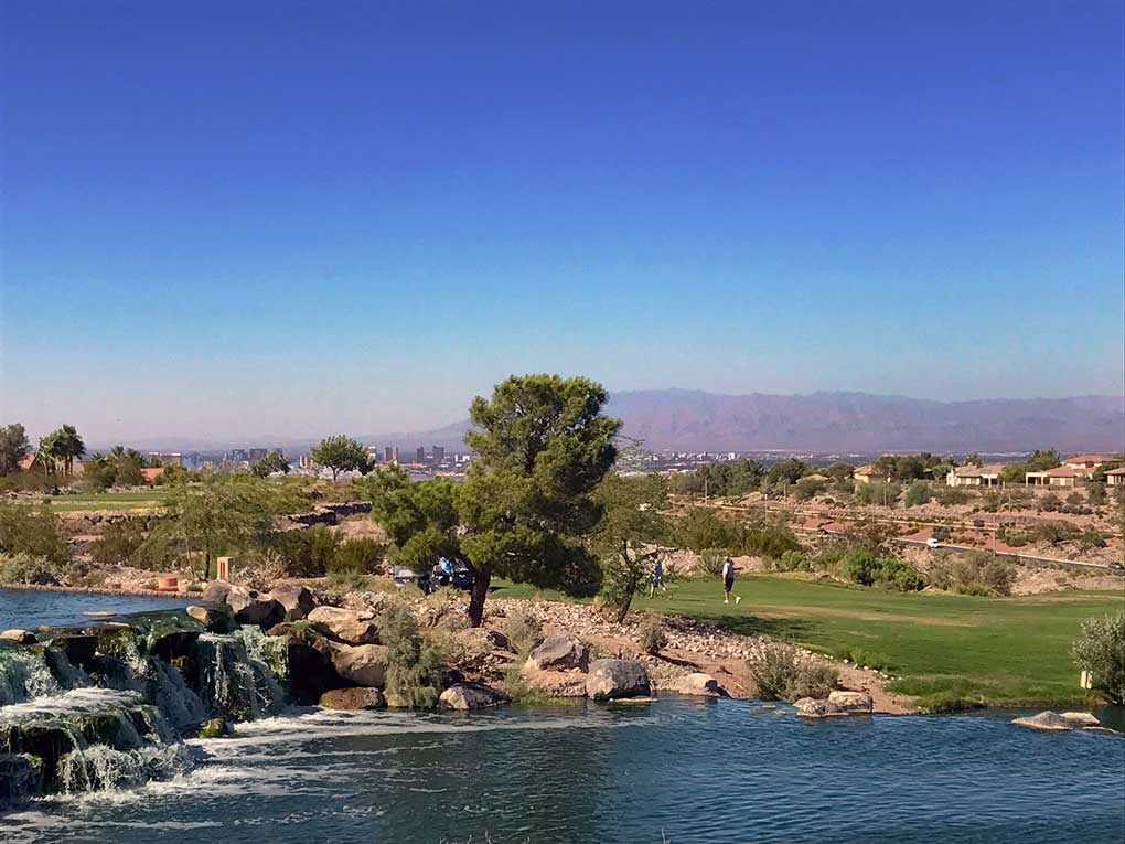 sun city anthem golf course and water fall