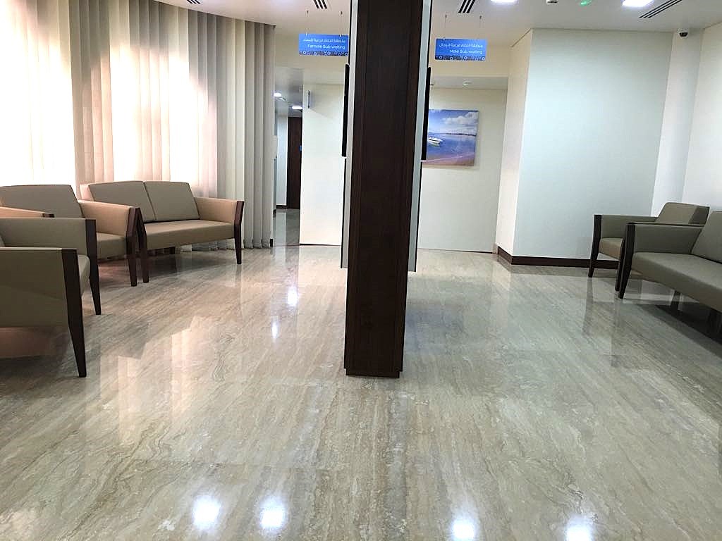 Travertine in the living room, classic Italian travertine flooring