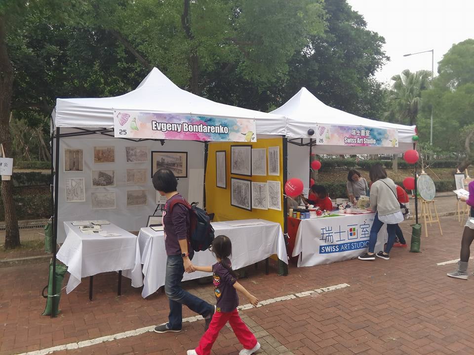artist Evgeny Bondarenko in Hong Kong