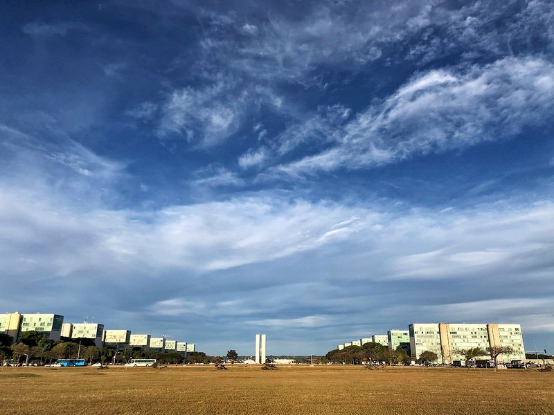 Esplanada dos Ministérios, em Brasília/Brasil