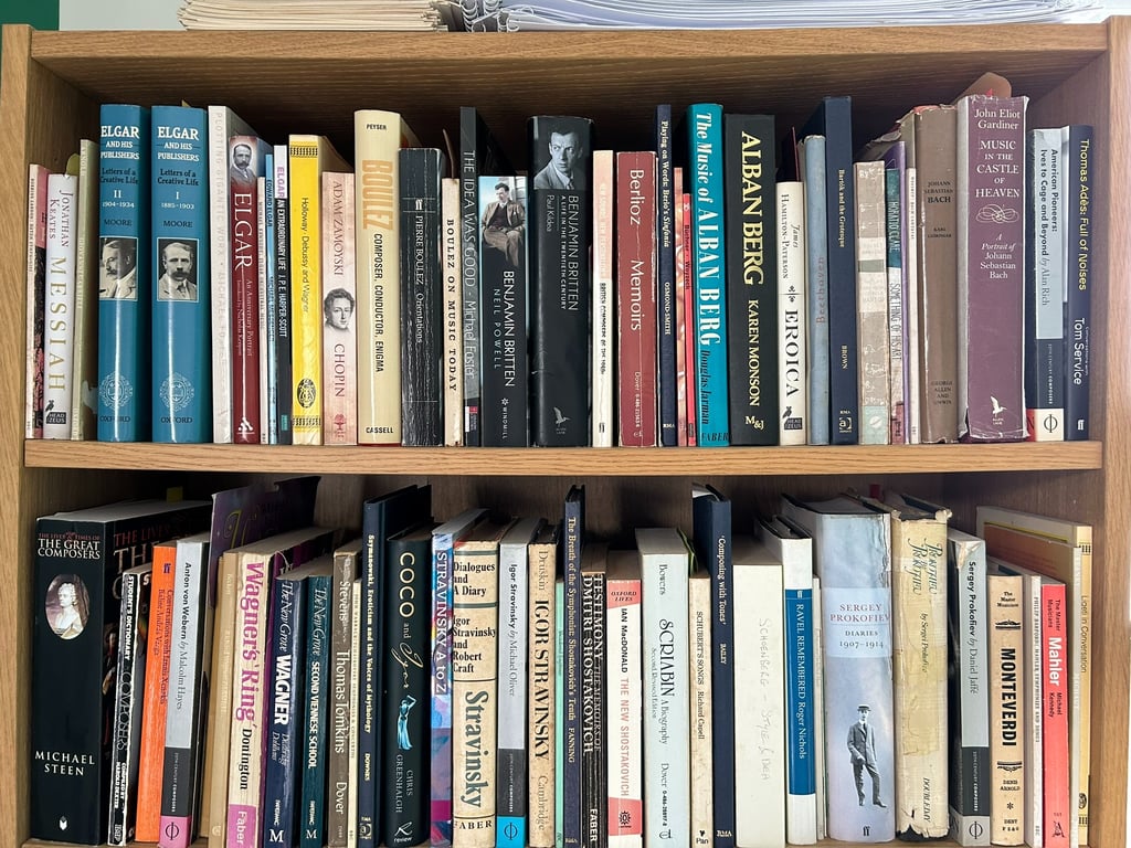 Photo of books about music and musicians