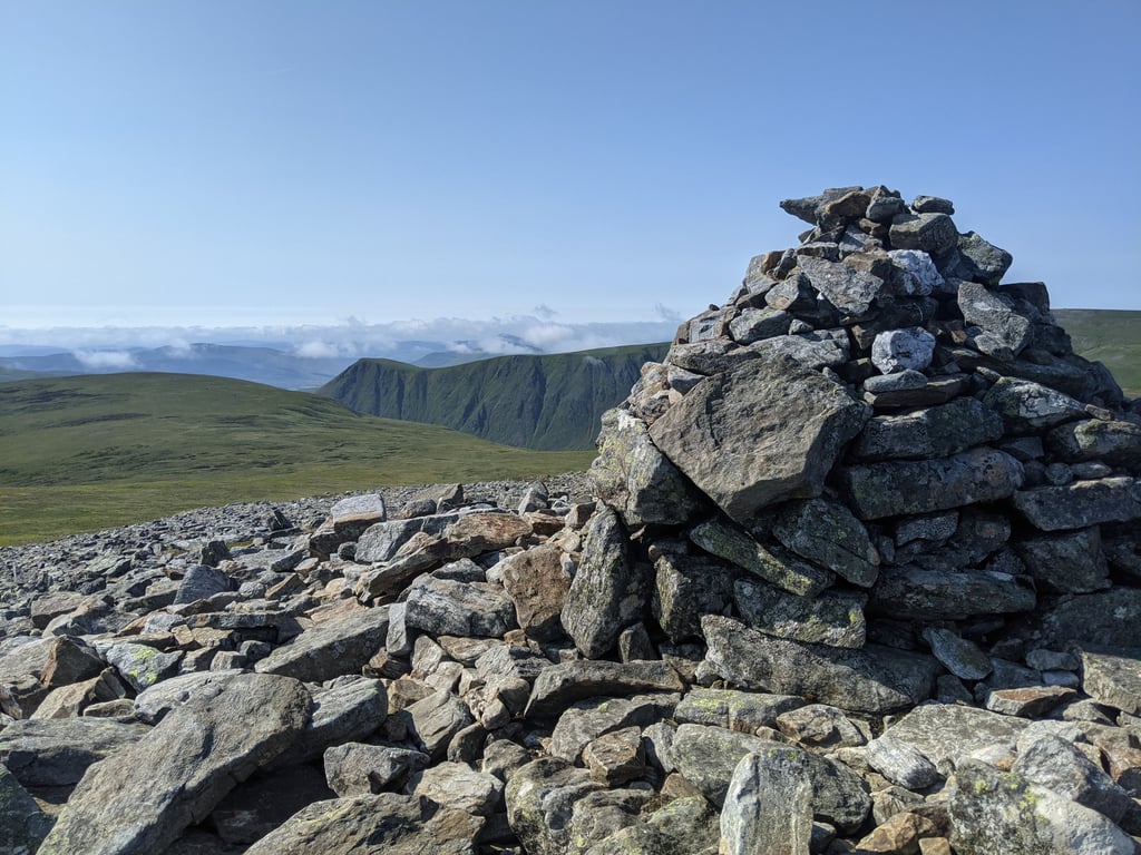 mountain summit cairn