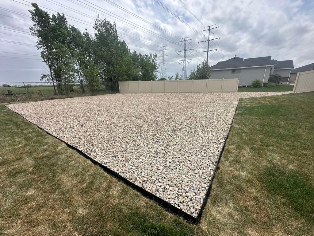 Rock RV pad for homeowner in Ogden, UT
