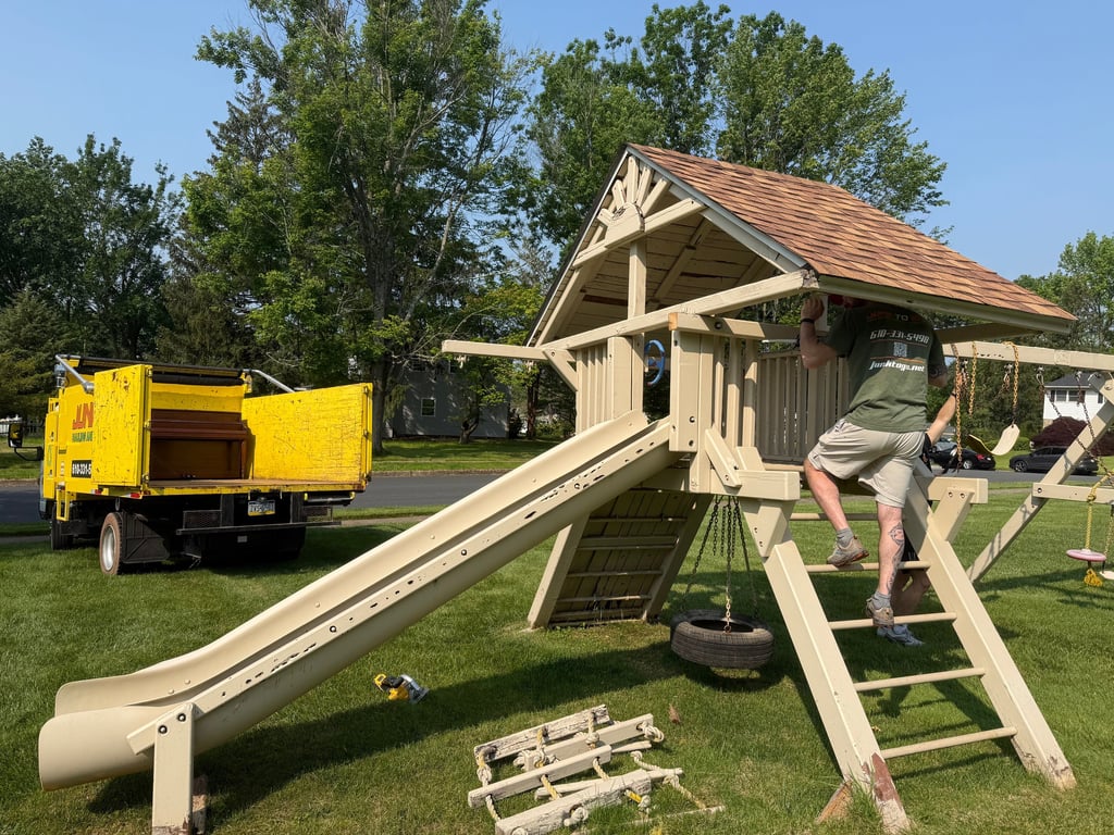 Playset dismantling and junk removal by Junk To Go.