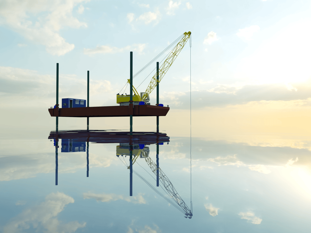 render 3d pontona jack-up