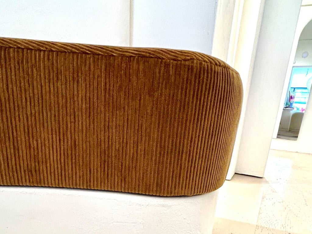 Knoll corduroy thick cushion detail - reupholstery