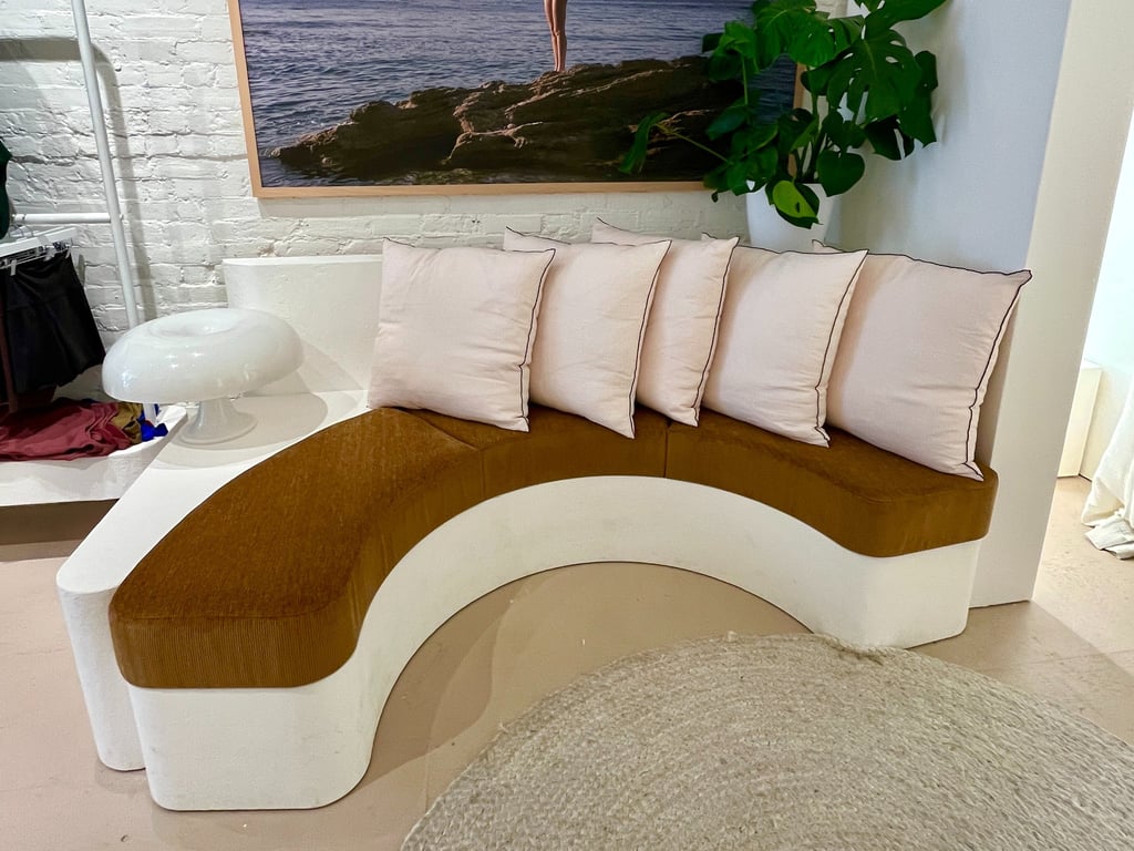 custom cushions with Knoll fabric for Toronto boutique