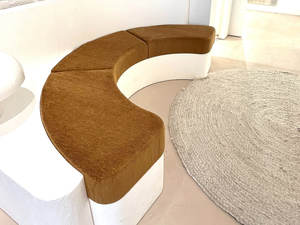 custom bench cushions with Knoll fabric in toronto