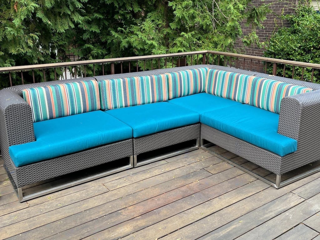 custom outdoor seat cushions made by Luxeworths in Toronto