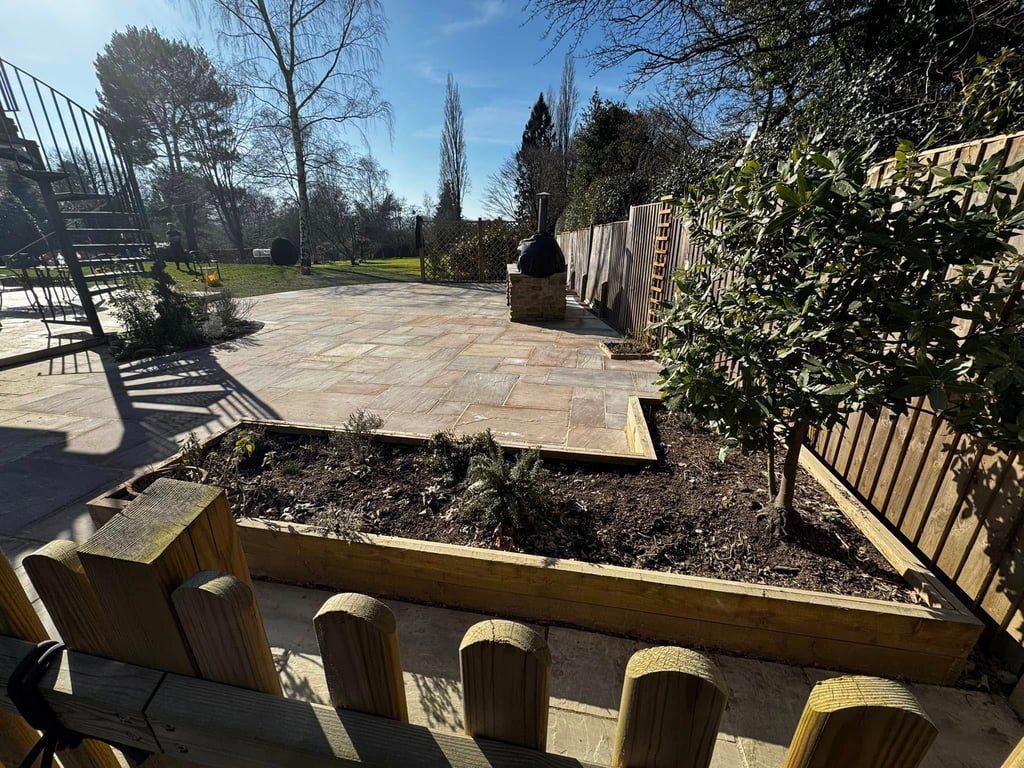 Landscaped garden transformation in Worcester