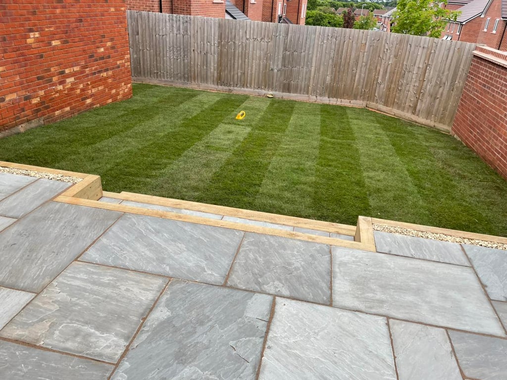 Lawn installation in Worcester with premium quality turf