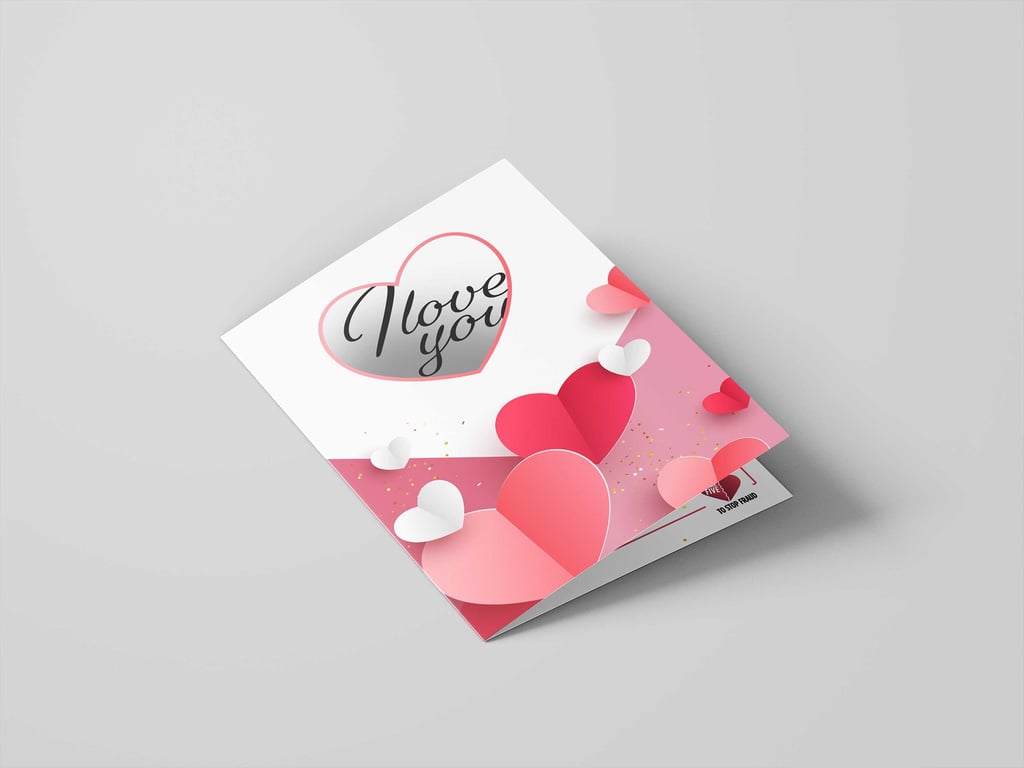 a valentine card with a heart shaped paper cutout