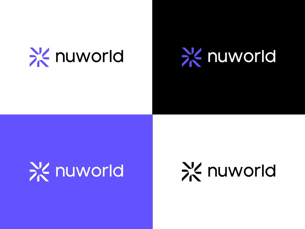 modern ai logo design on different backgrounds.