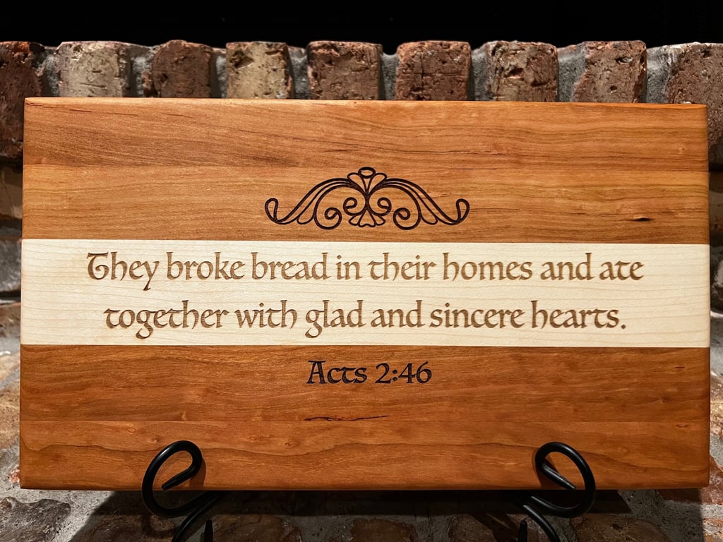cherry and maple bread board