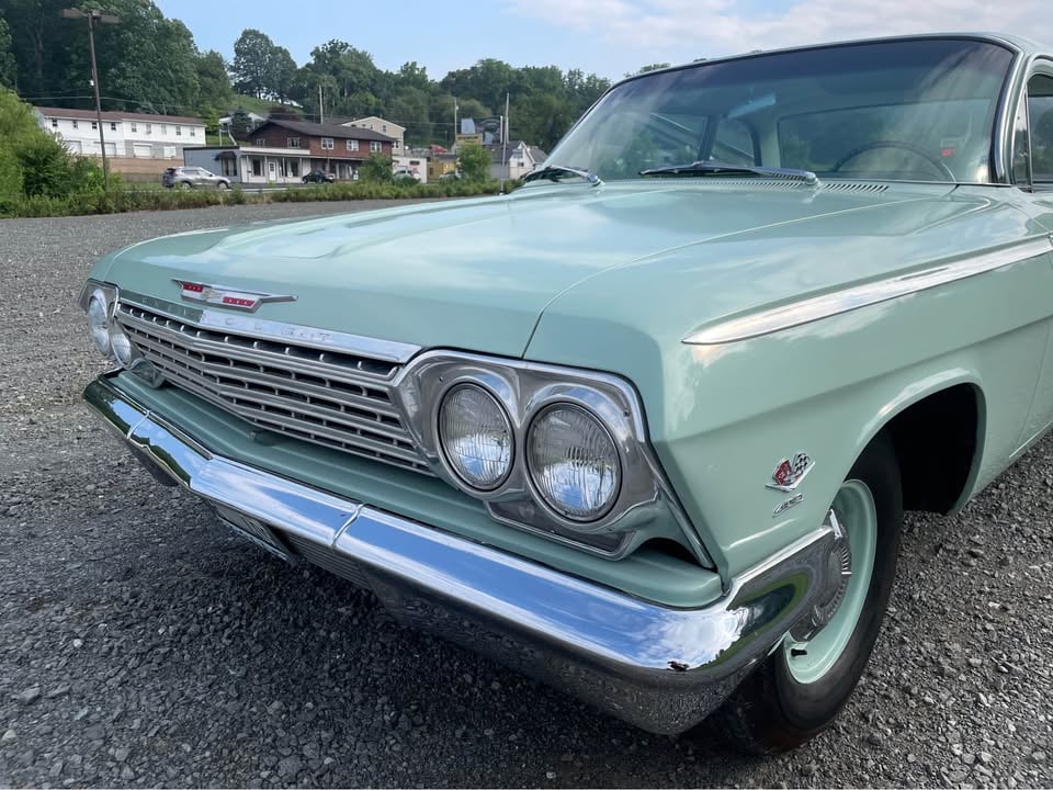 Full Car Detail on pale green chevy