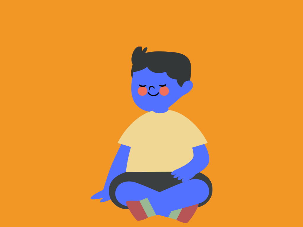 Illustration of a calm, wise Krishna-inspired character symbolizing guidance and support for psychol