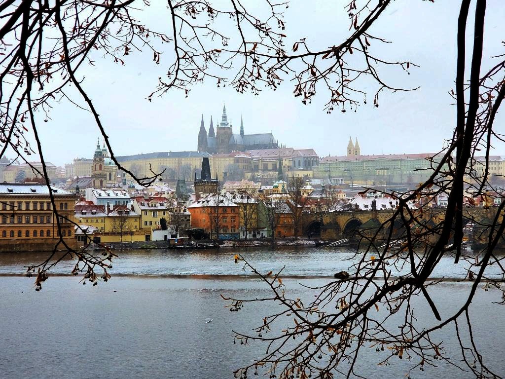 Prague, Czech Republic. Christmas markets, clock towers
