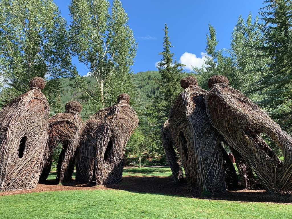 Hodgepodge by Patrick Dougherty. Betty Ford Alpine Gardens, Vail, Colorado. 2019