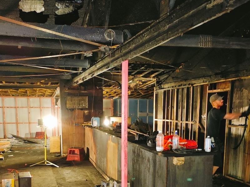 Fire rebuild - demolition - CHR Builders Mangawhai