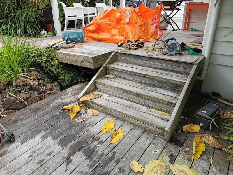 Stairs before renovation