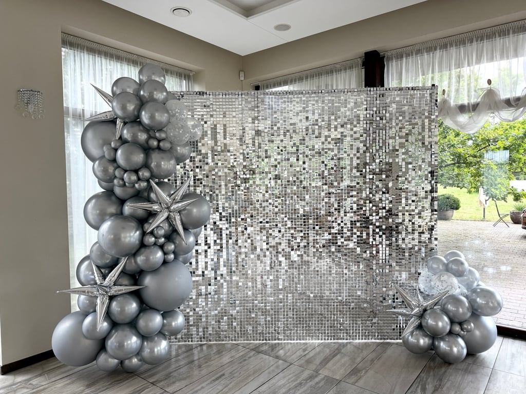 Blizgi sidabrine foto siena, foto siena renginiams, foto siena gimtadieniui, veidrodine foto siena