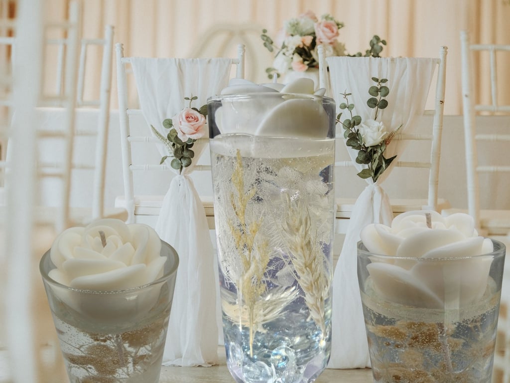 collection for wedding ceremonies of scented candle, perfume of grasse France