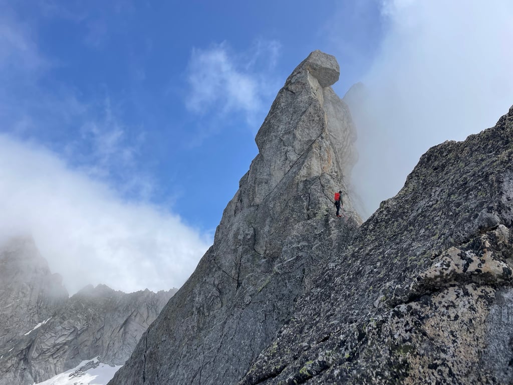 The summit is still far away. Via Bramani on Punta Rasica, Valmasino - Italy