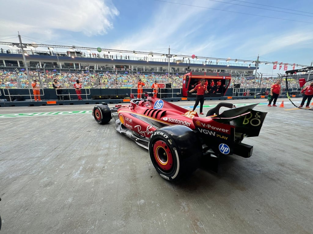 Charlesas Leclercas Ferrari Formulė-1 Singapūras