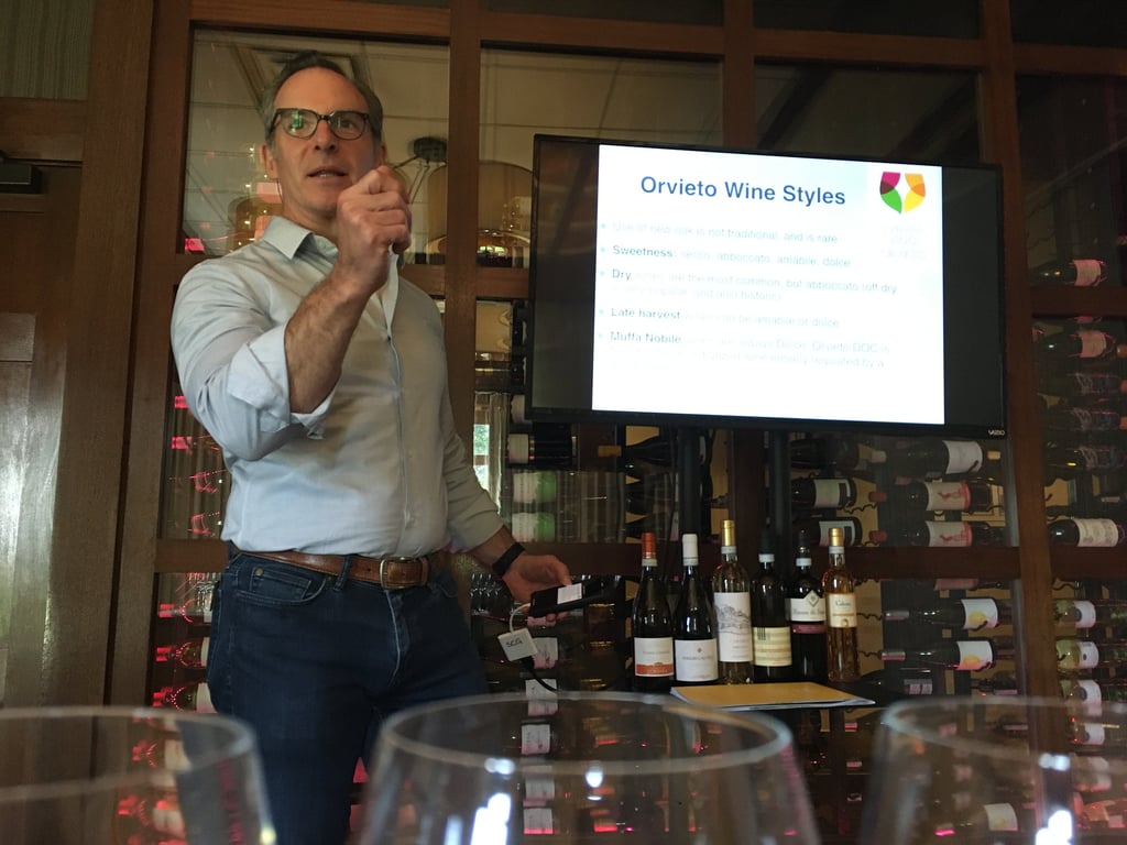 wine professional teaching trade professionals about a wine region