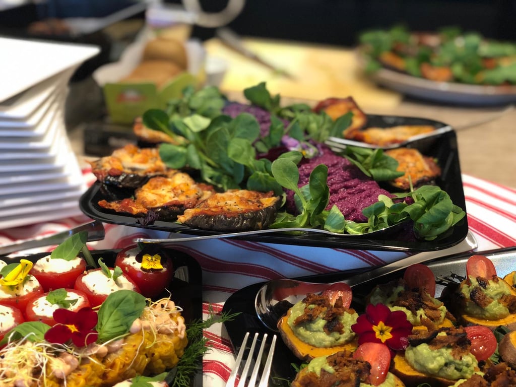 vegan catering with homemade cheese