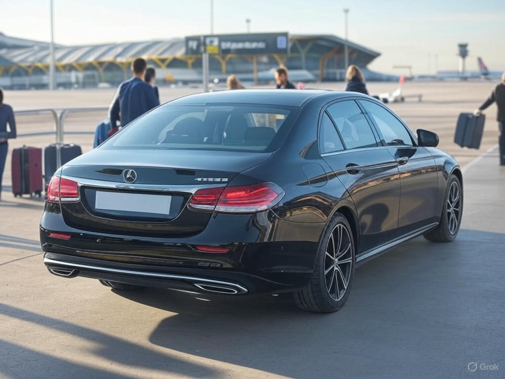 Mercedes E Class en el aeropuerto