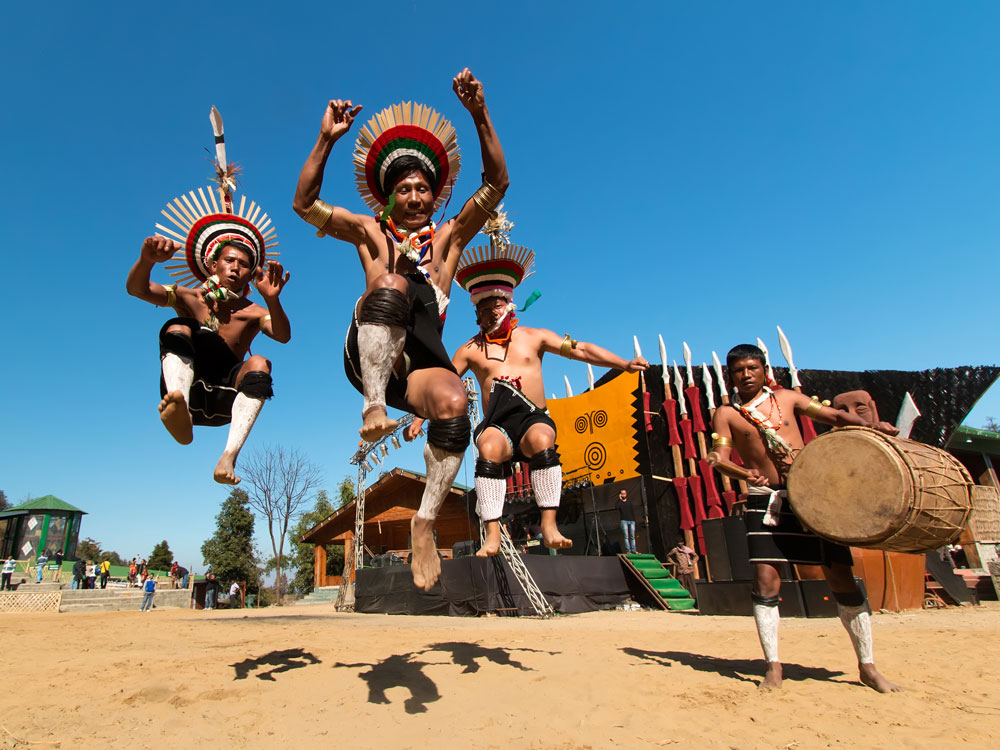tribes of north east india in a traditional attire