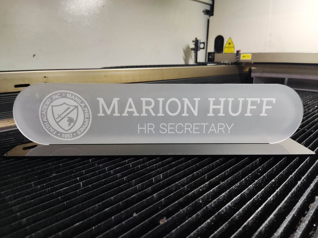 Acrylic HR Secretary Desk Sign