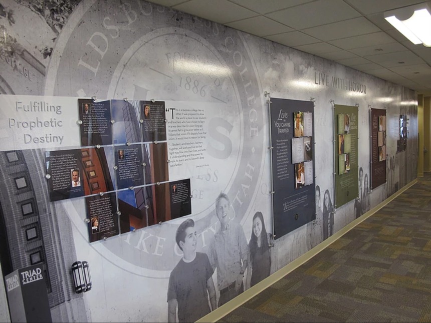 LDS Business College—"Live with Honor" Display