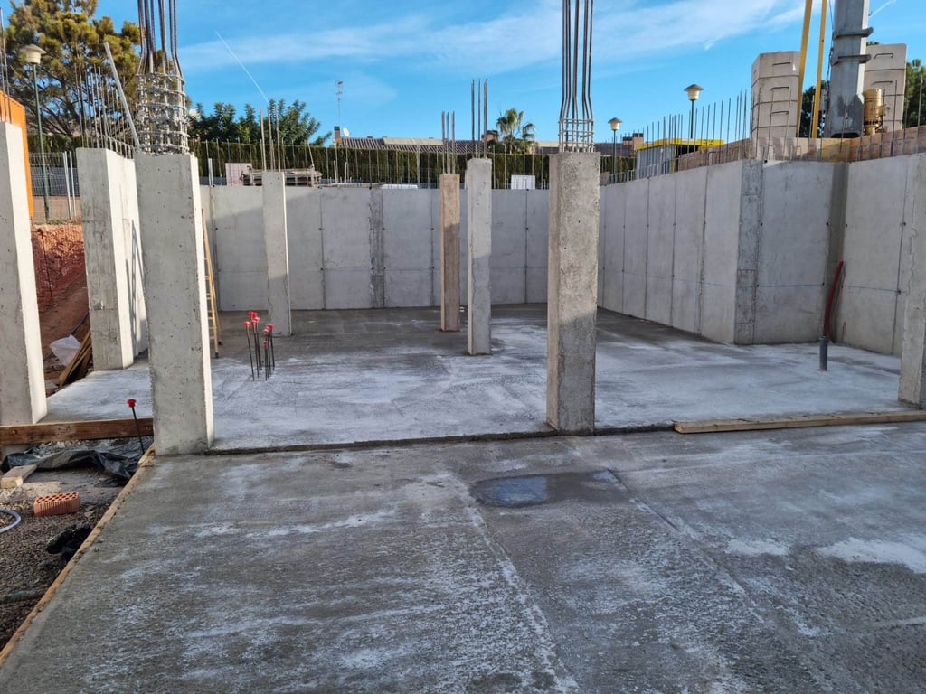 pilares de hormigón