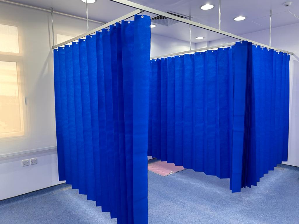 Dark Blue Disposable Medical Curtains