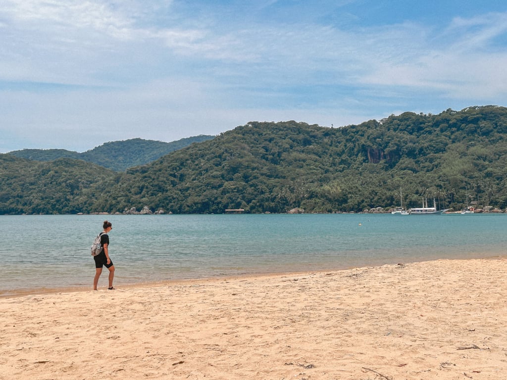 Girl Hiking Ilha Grande in Brazil