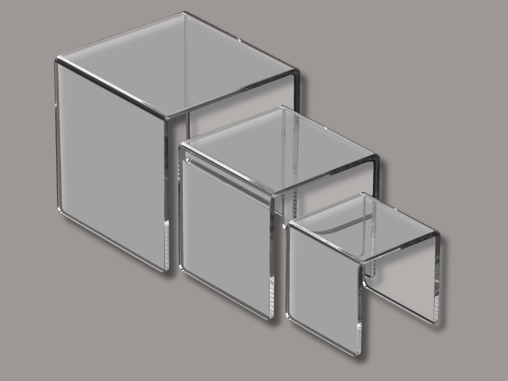 3 sets of acrylic risers