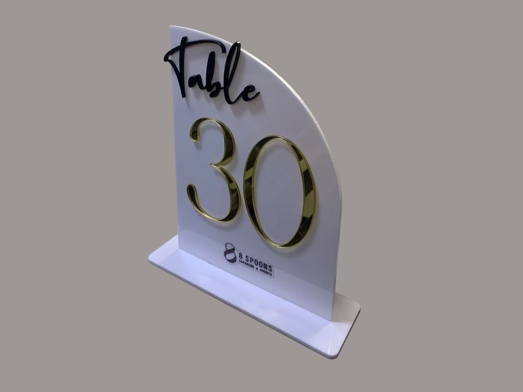 Table 30 white table number