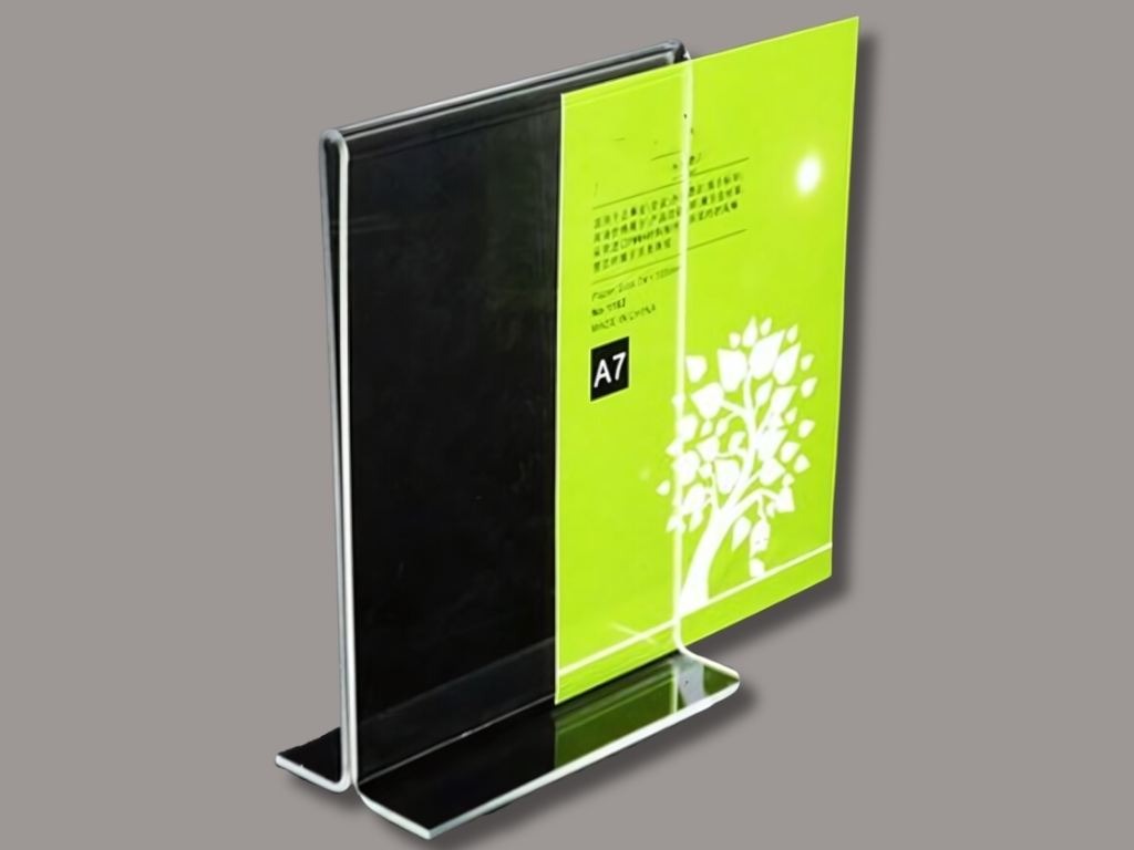Display topper T type that have green paper