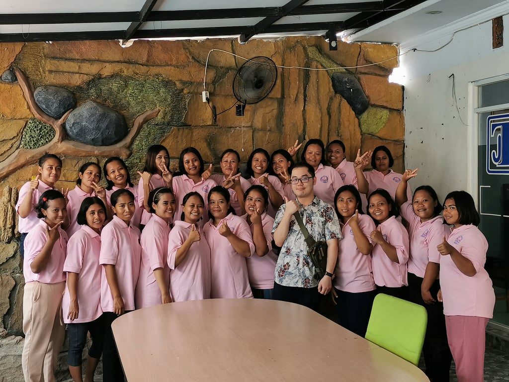 group of elderly care maids